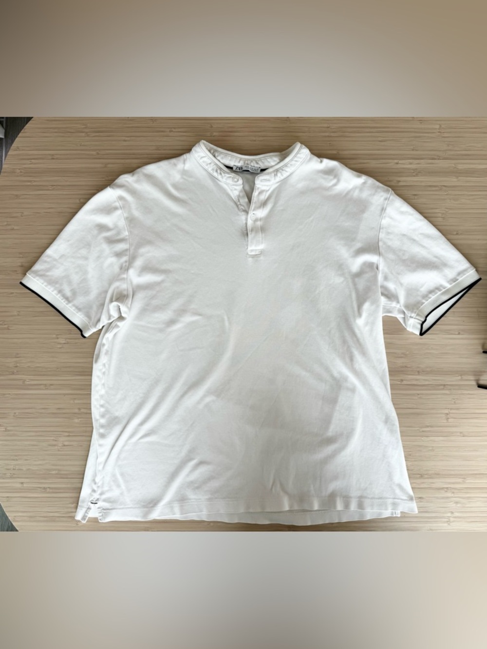 Mens Zara white polo size XL